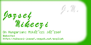 jozsef mikeczi business card